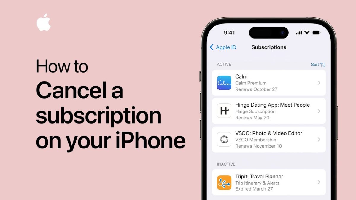 How to delete Subscriptions on iPhone